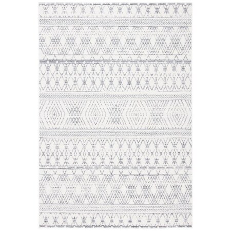 Safavieh 4 ft. 5 in. x 6 ft. 5 in. Tulum Contemporary & Vintage Rectangle Power Loomed Rug - Ivory & Gray TUL610A-4